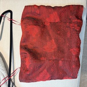 Reformation Black and Red Floral Skirt